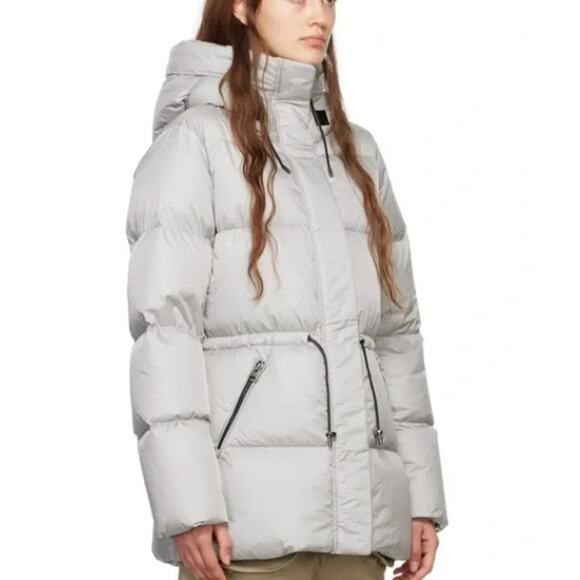 MACKAGE Women's Freya City Light Down Jacket XS Silver/Gray Hooded Puffer - Picture 2 of 16